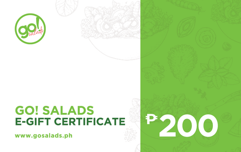 Go! Salads E-Gift Certificate ₱200 - Go! Salads Grocer